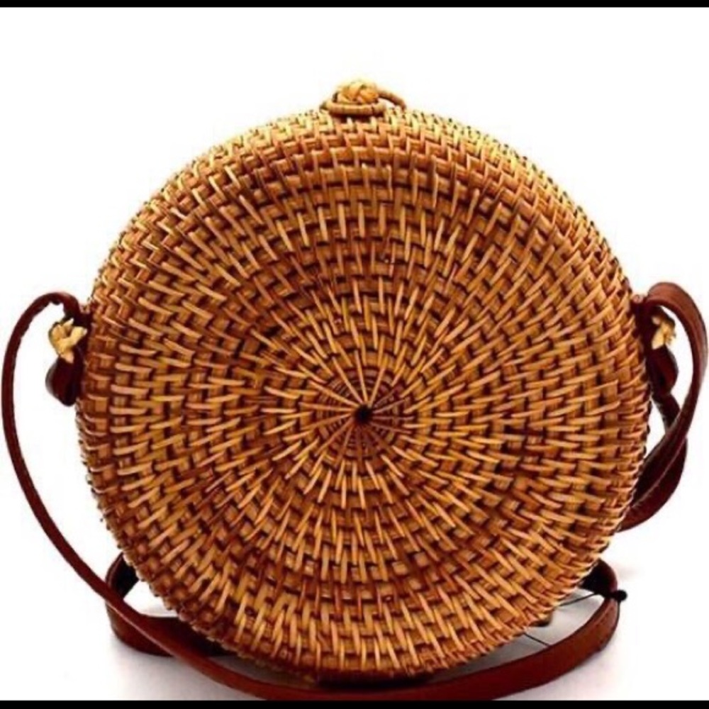 Authentic Woven Bamboo Crossbody Bag